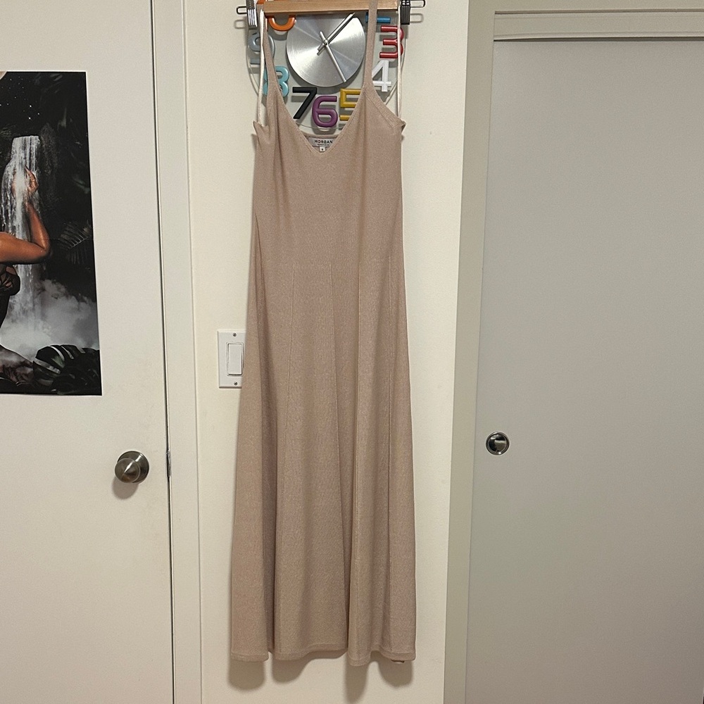 Morgan de Toi Beige Midi Dress